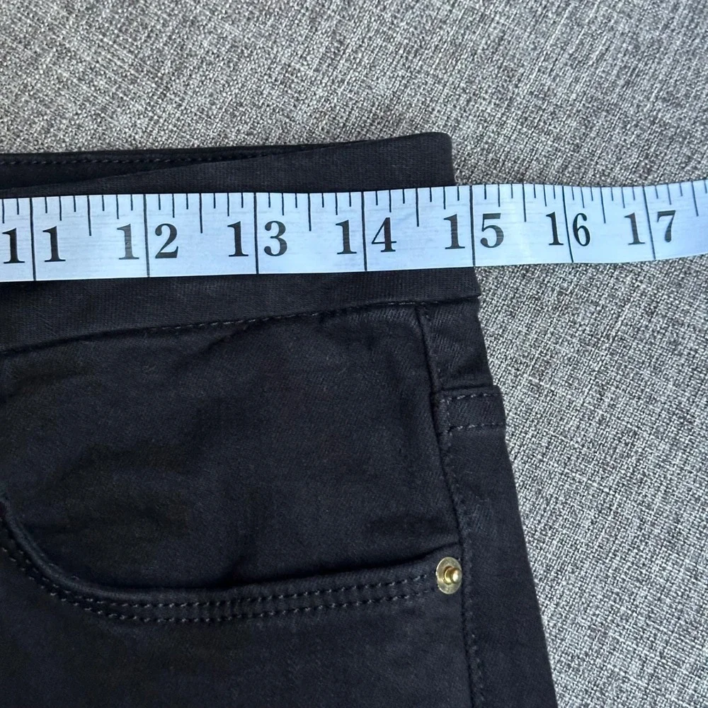 FRAME Le Crop‎ Mini Boot Jeans 28 Black Film Noir Mid Rise Stretch Denim LCMB403